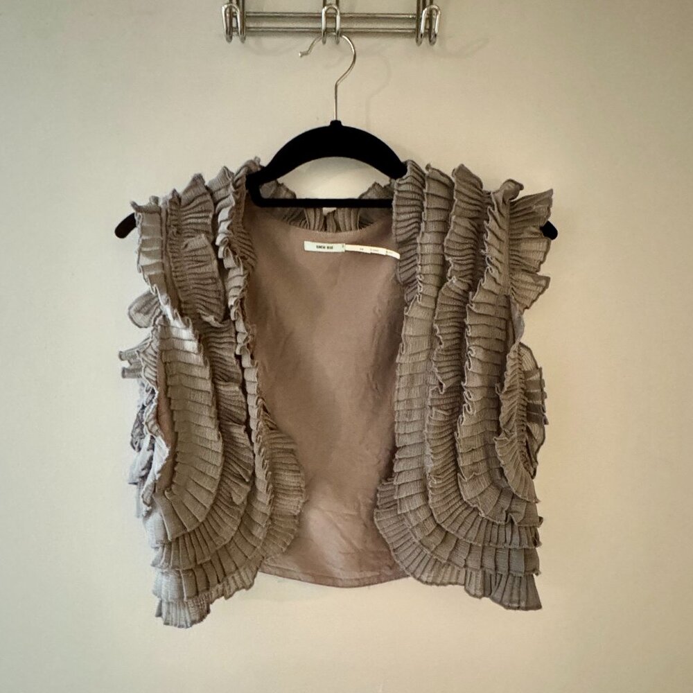 Kimchi Blue Urban Outfitters Gray Ruffle Vest